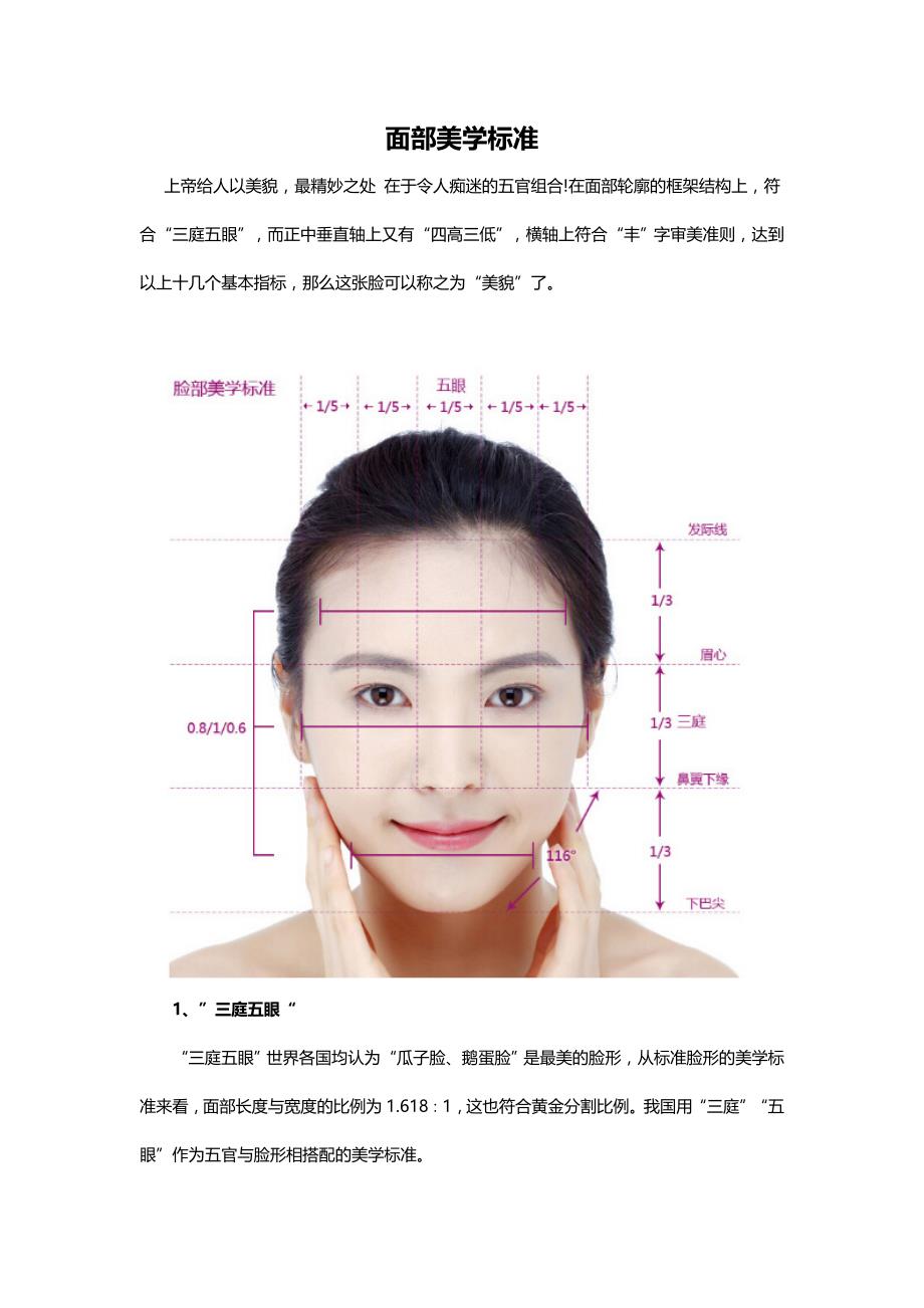 面部美学标准_第1页