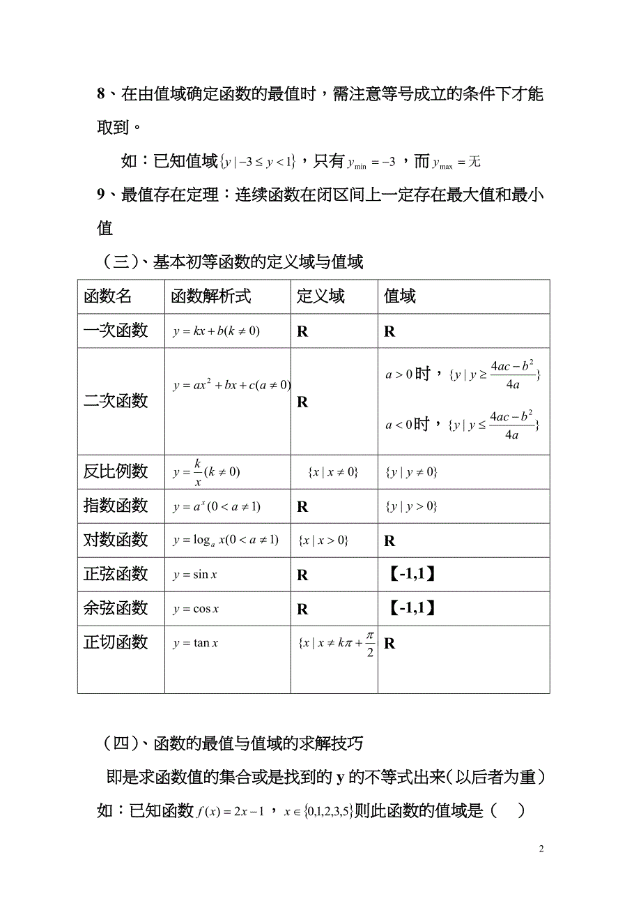 求函数的值域的方法大全_第2页