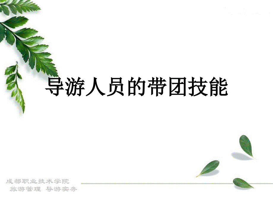 导游人员带团技能案例分析_第1页