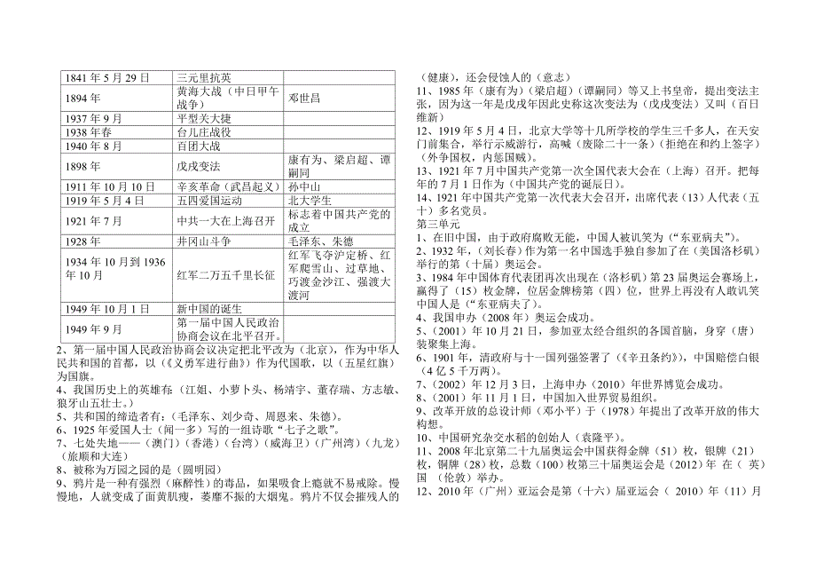 人教版小学六年级品德与社会上复习题(含答案)_第2页