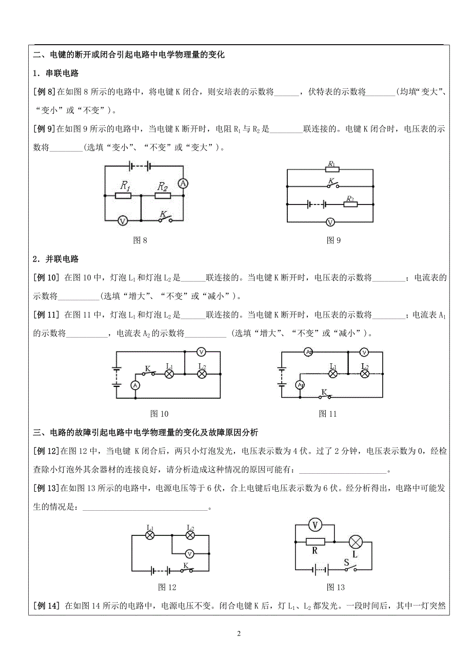 初三物理动态电路和故障分析_第2页
