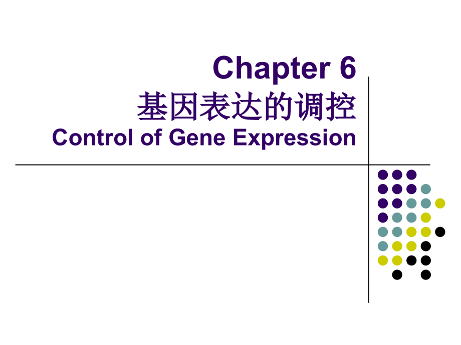 分子生物学chapter-6-基因表达的调控_第1页