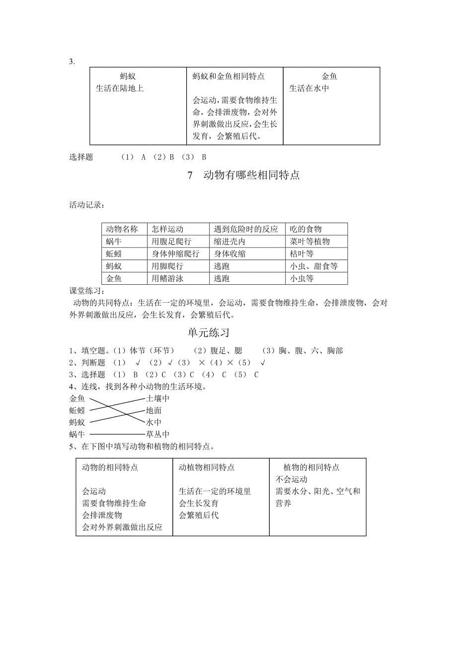 [2017最新]小学科学三上作业本参考 答案_第5页