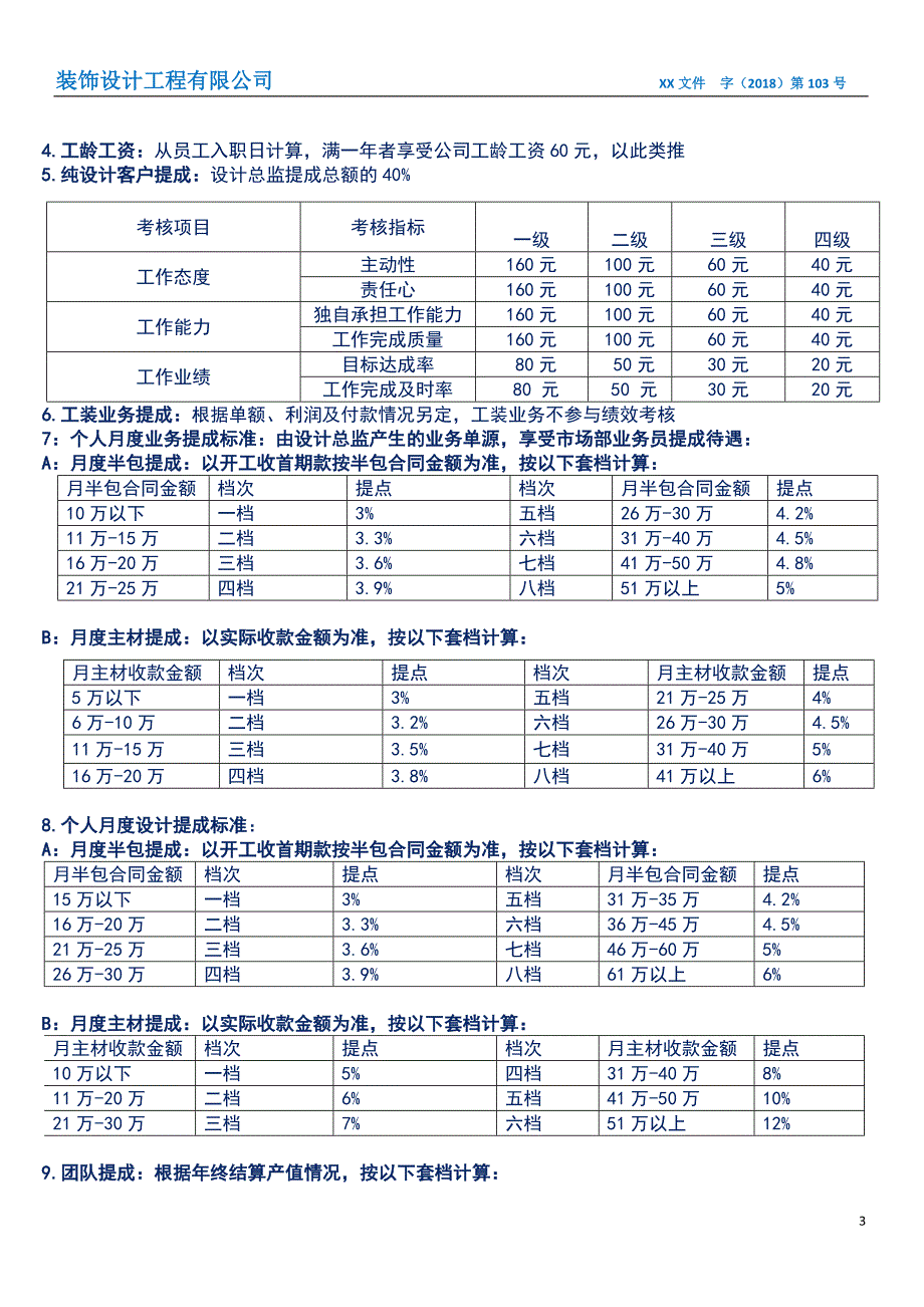 装饰公司核心岗位之设计总监薪酬标准（实用）_第3页