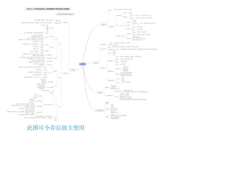 思维导图-生物八年级上学期期中考试复习提纲_第2页