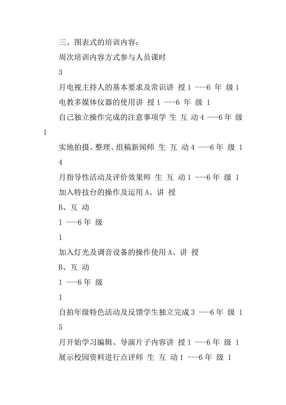 新疆教育学院实验小学xx——xx学年第二学期趣味辅导班教学计划和课时安排1_第5页