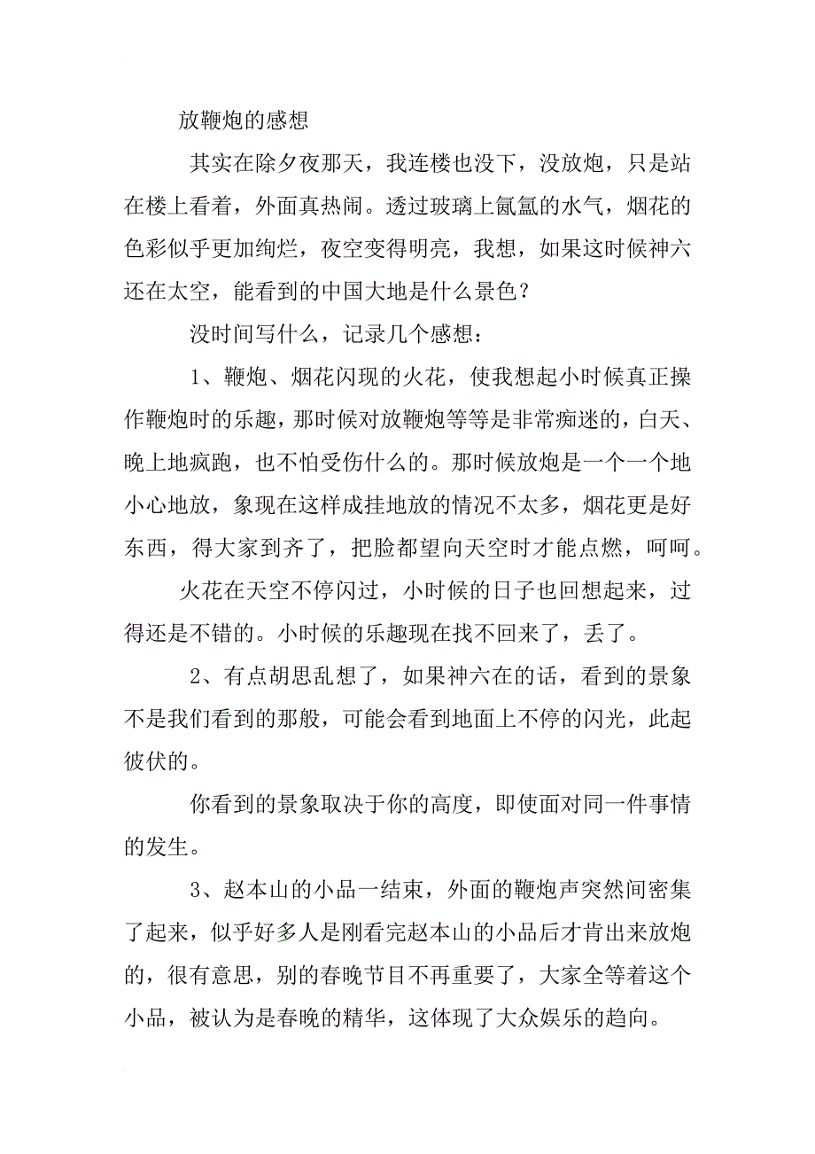 500字的烟花爆竹心得体会_第2页