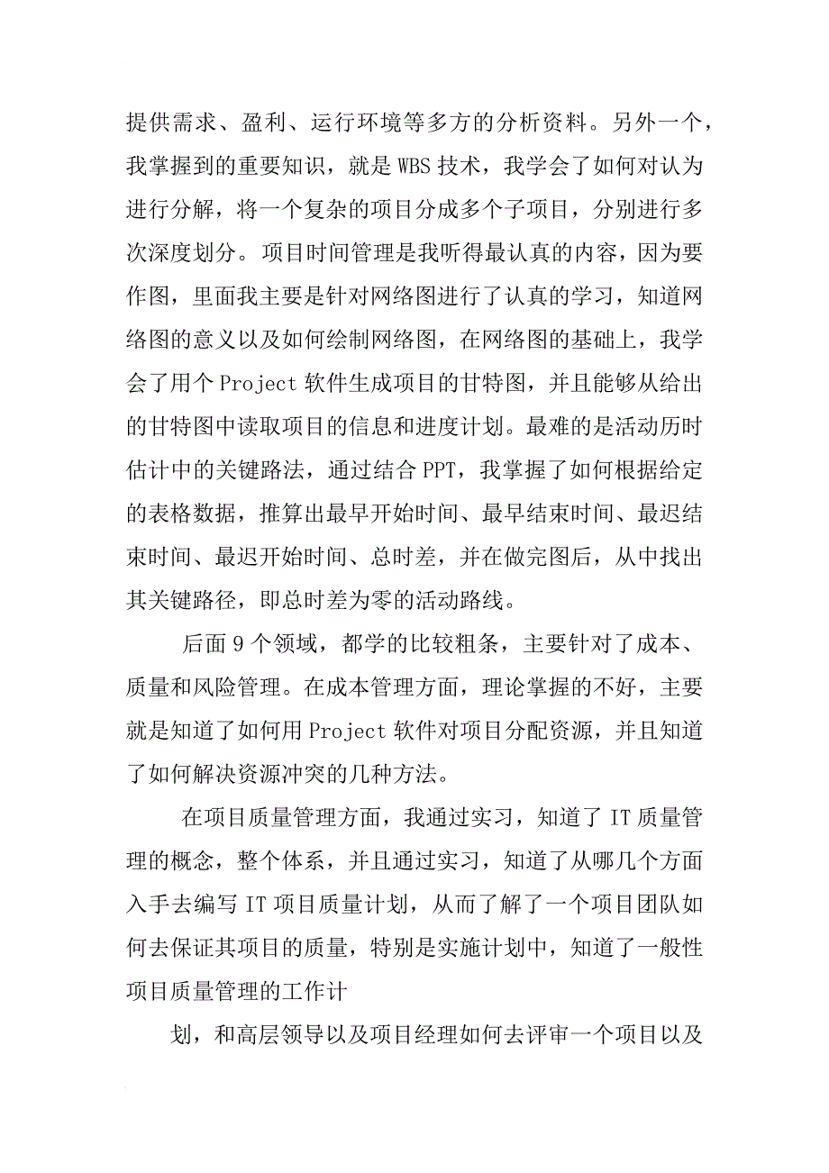 it项目管理个人工作总结_第2页