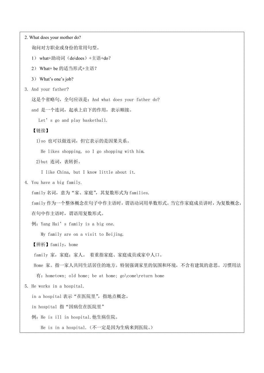 仁爱版七年级英语上册unit3-topic2-知识点及练习_第2页