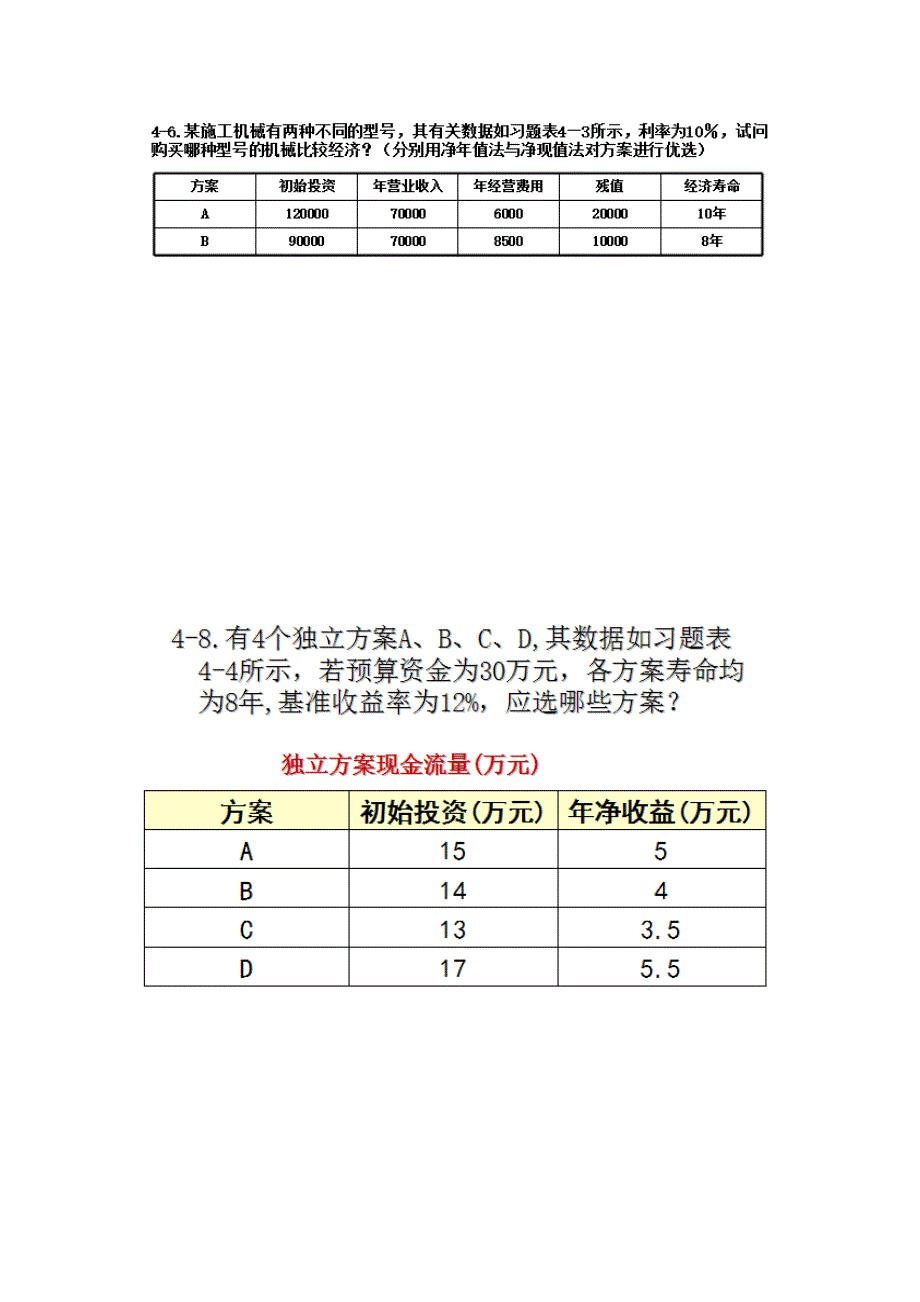 2016年2013级厦工工程经济重点经济法计算题_第4页