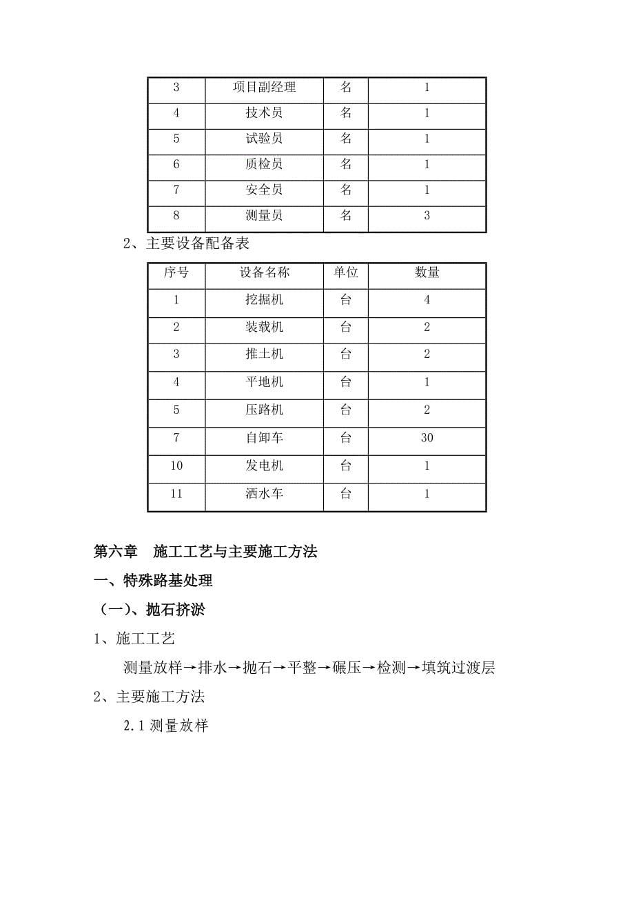 路基土石方施工方案(沱江西路及规划二路)_第5页