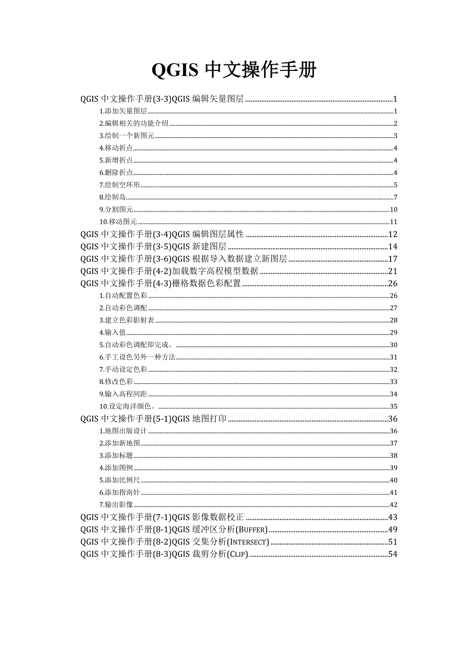 qgis中文操作手册_第1页