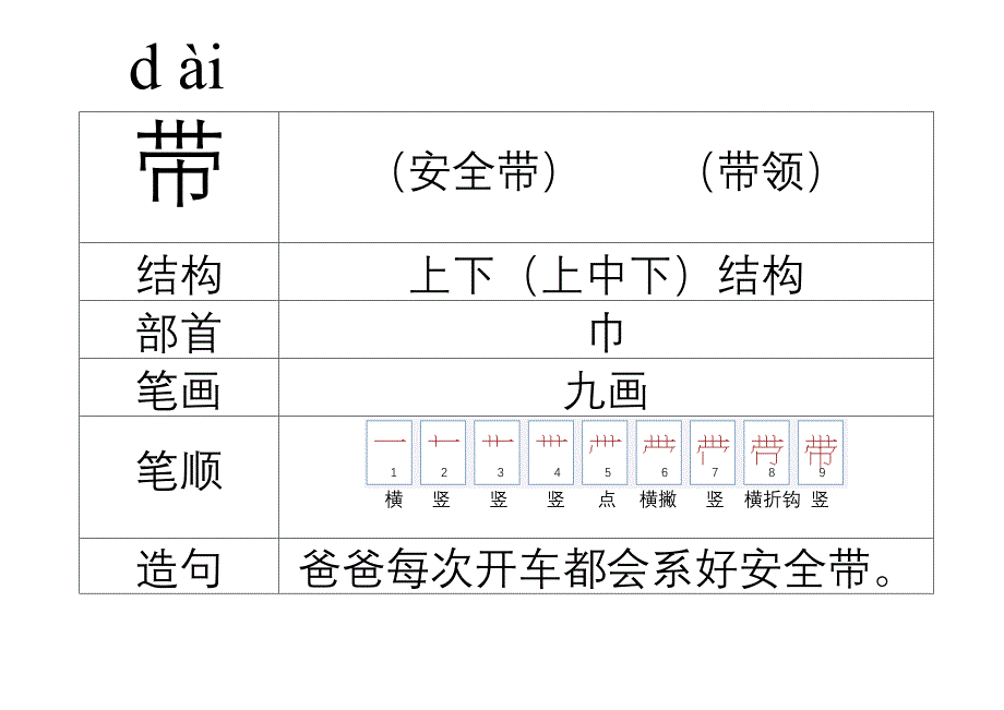 小学生识字卡片模板_第3页