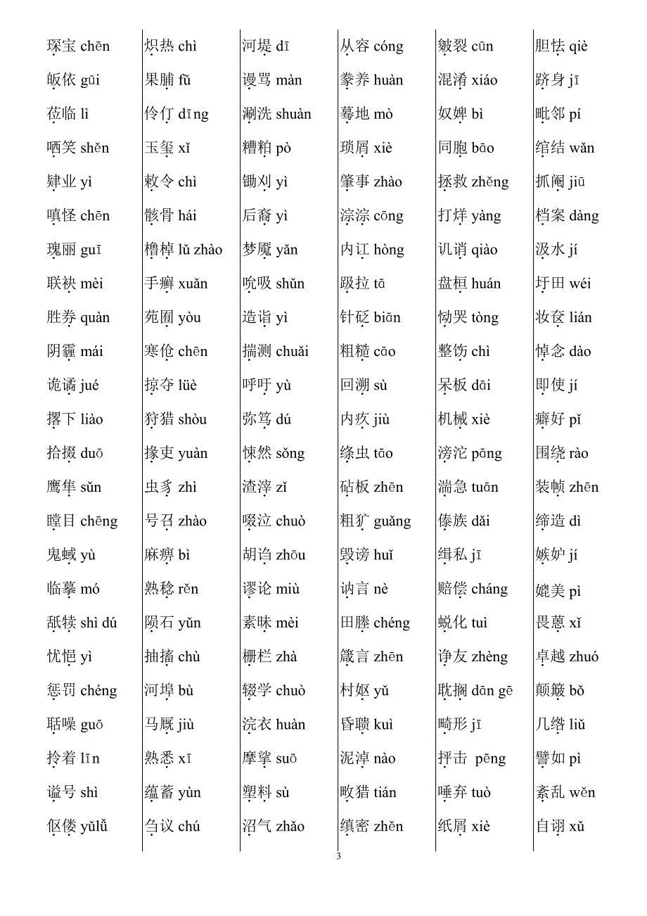 小升初语文笔记字词音生难字词汇总_第3页