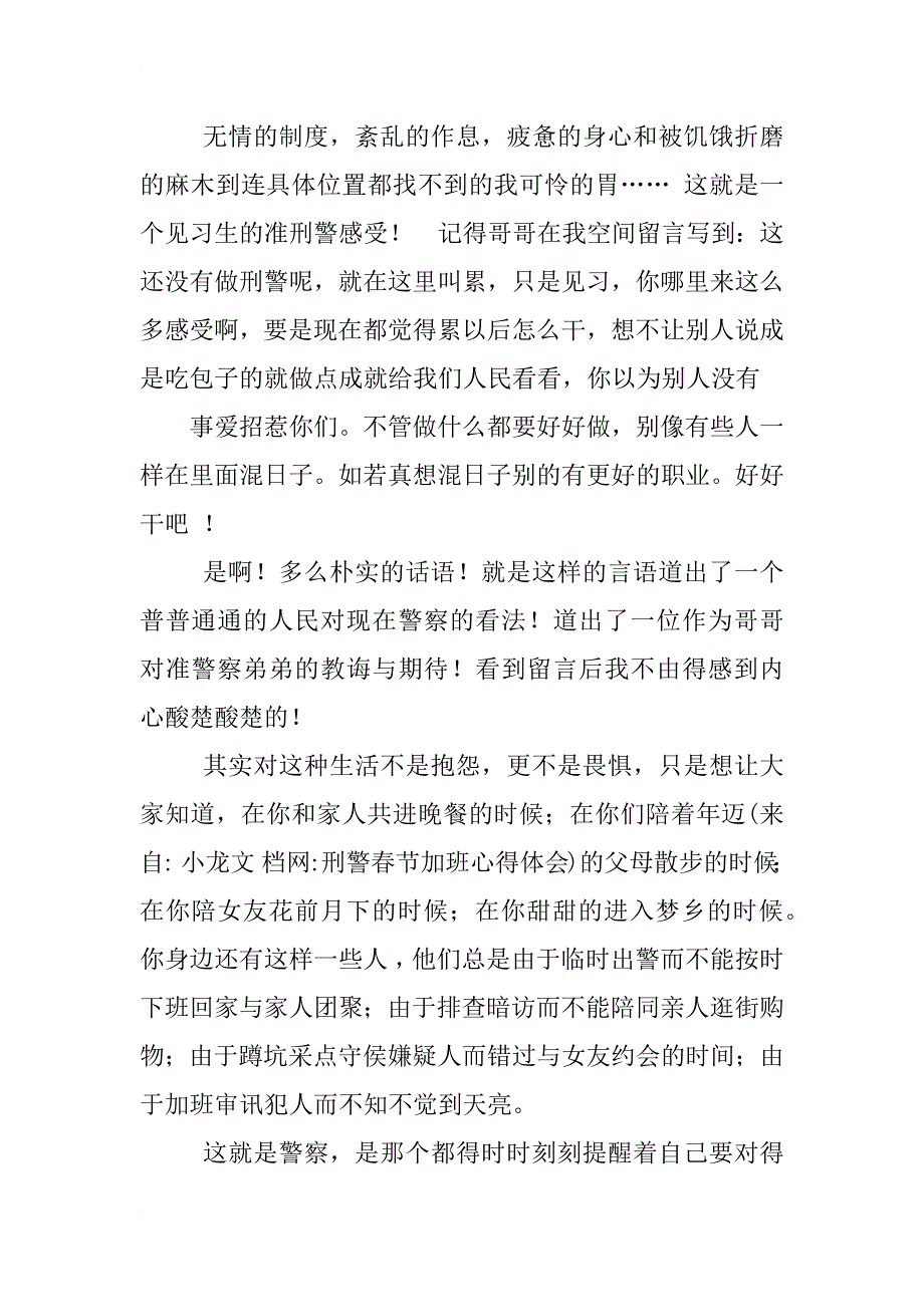 刑警春节加班心得体会_第2页