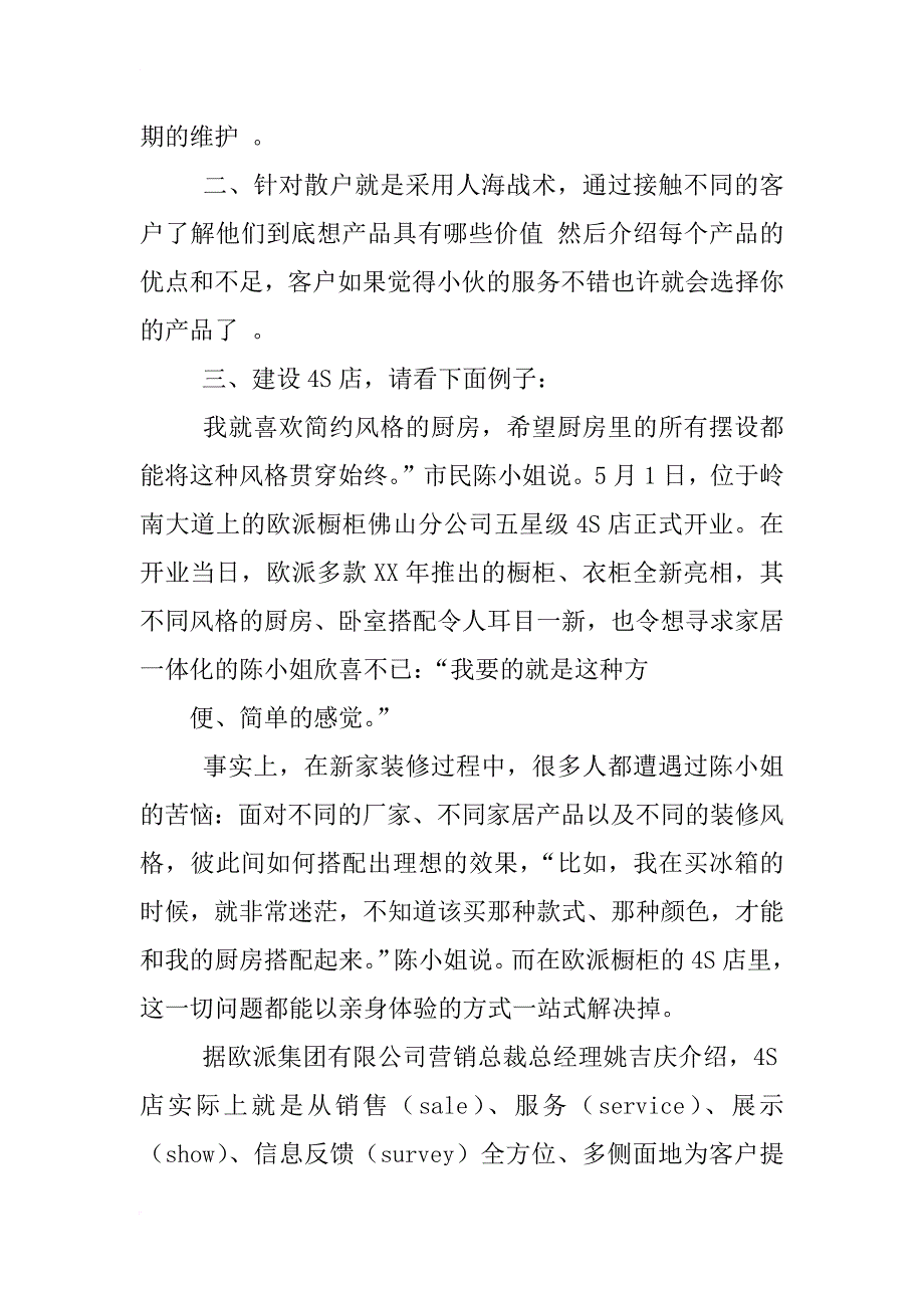 xx年橱柜营销策划案_第4页