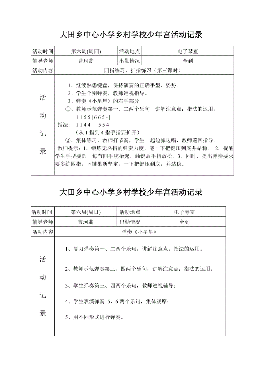 乡村青少年宫活动记录表_第4页