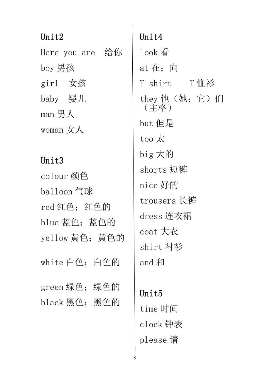 湘少版1-6年级英语单词表(吐血整理)_第5页