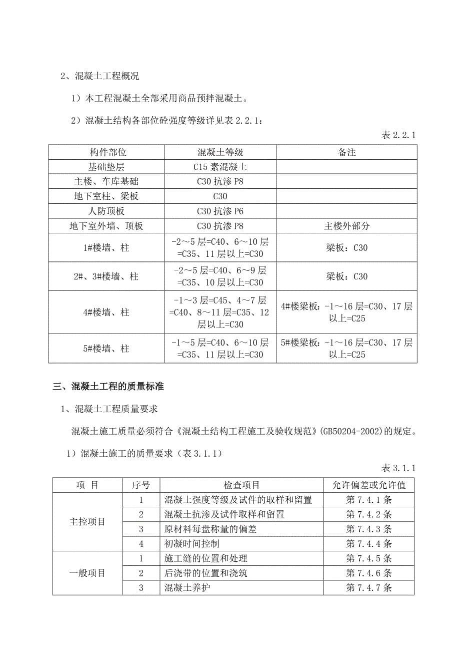 郑东新区白沙组团雁鸣社区混凝土专项施工_第5页