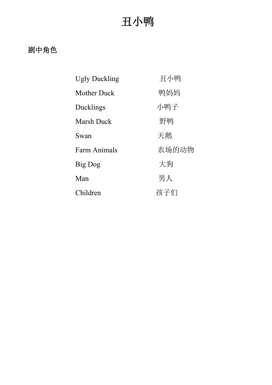 《丑小鸭》-剧本_第1页