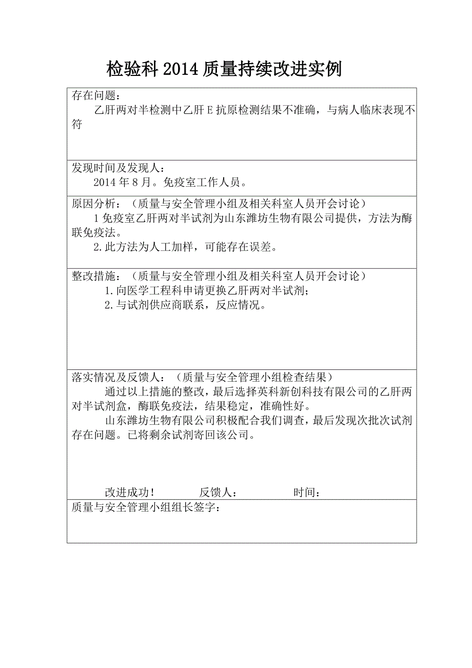 检验科免疫室2015年质量持续改进实例_第3页