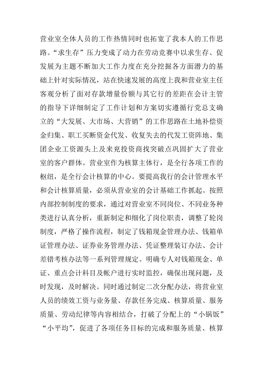 银行账务核算中心个人工作总结_第2页