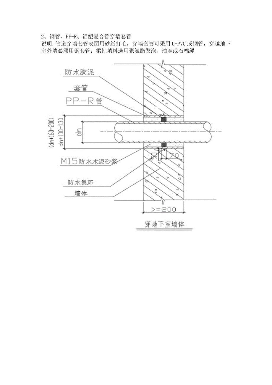 【施工工艺】室内给水、排水管道节点图做法大全(节点图解)_第5页