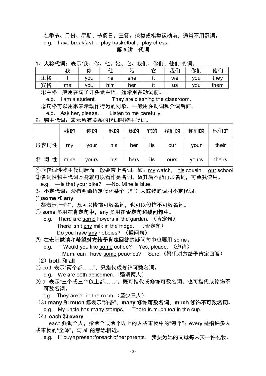 苏教版3-6年级小学英语语法大全-经典全面_第5页