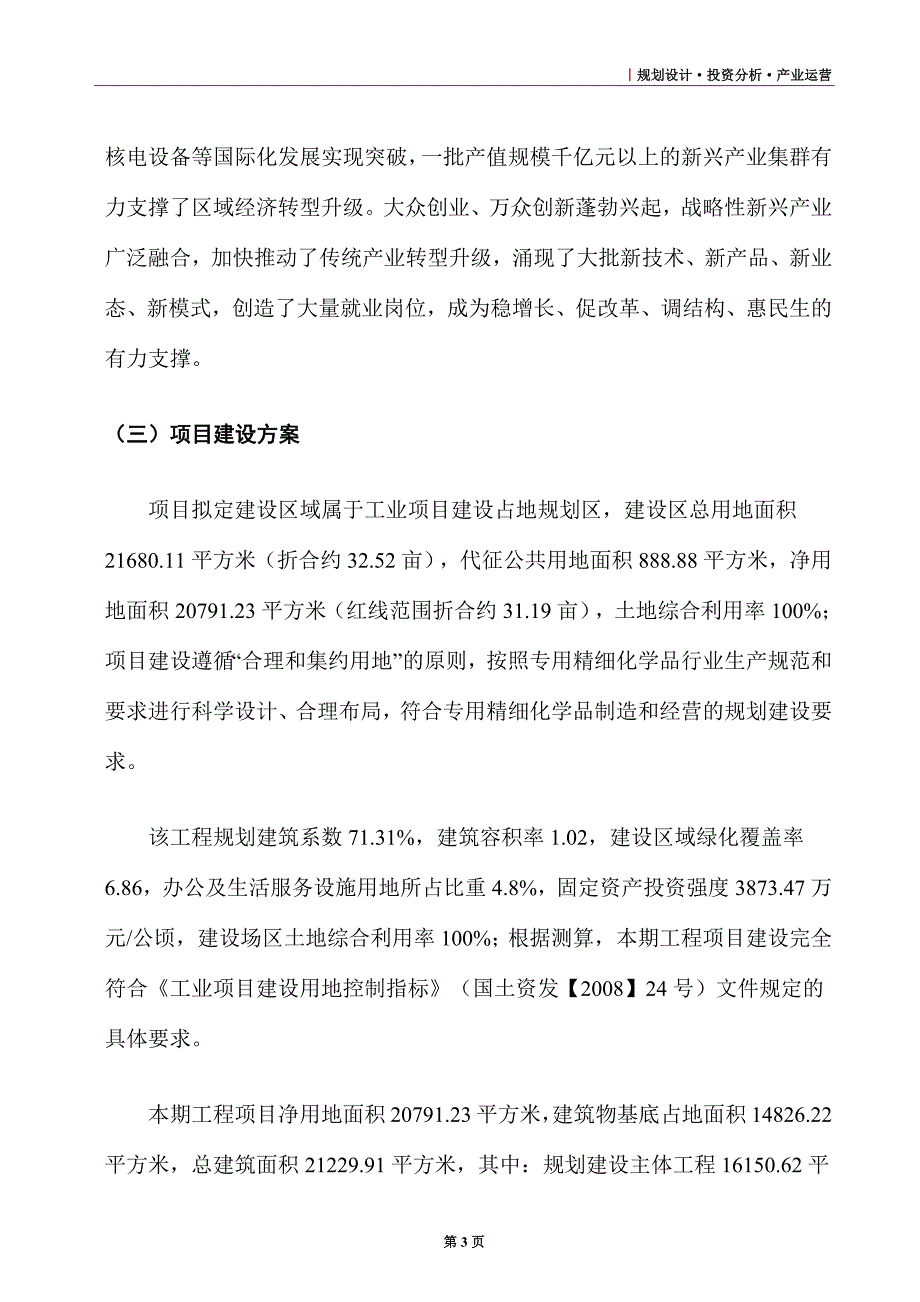 专用精细化学品项目财务分析评价_第3页