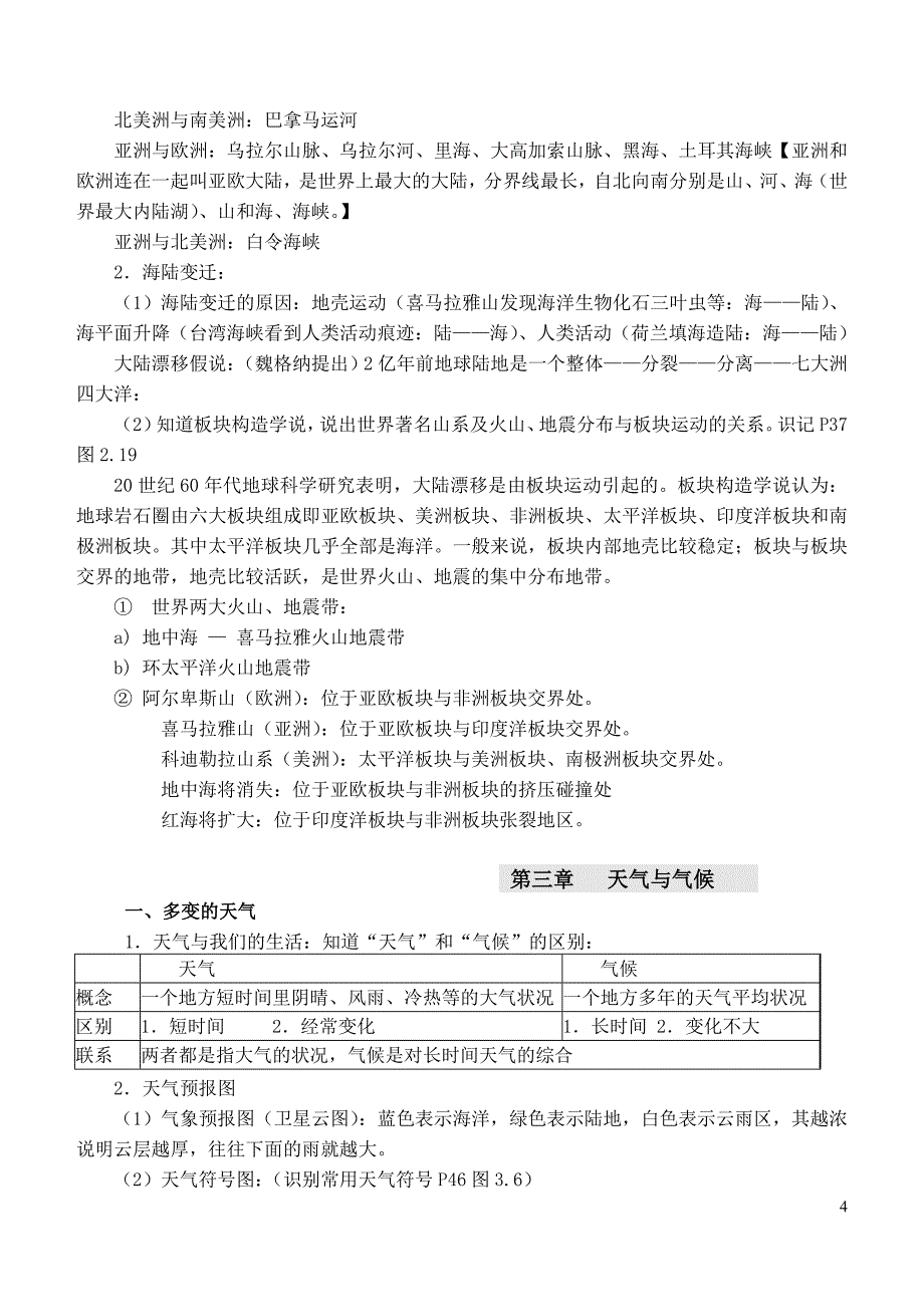 2017人教版新课标七年级地理上册知识点梳理_第4页