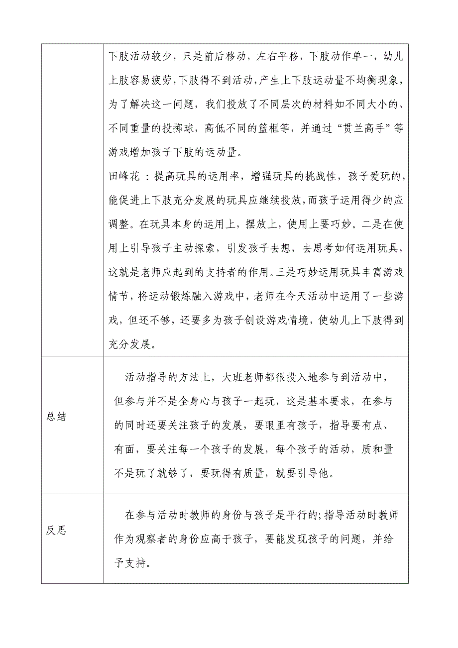 小博士幼儿园教研活动9记录表_第2页