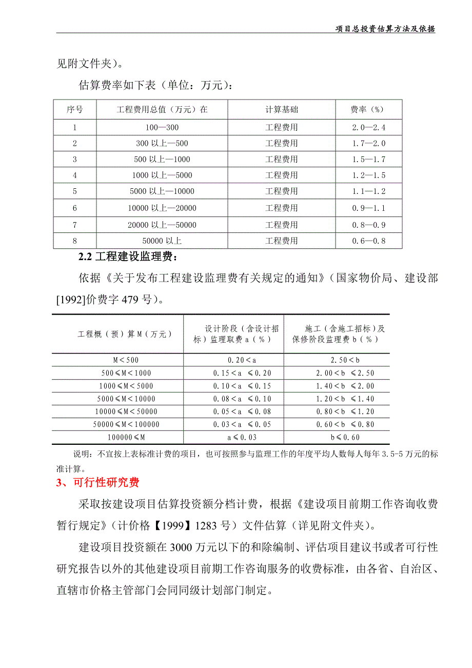 (标准)项目总投资估算方法及依据_第3页