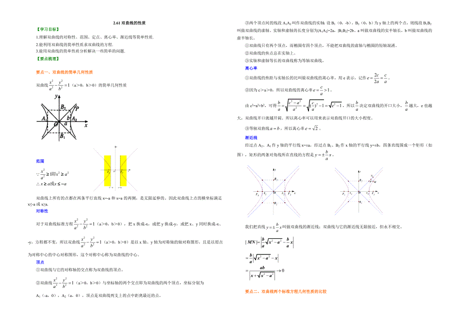 2.61双曲线的性质_第1页