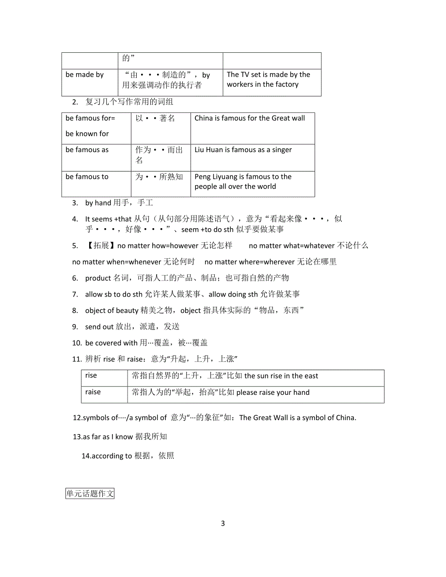 人教版9年级英语第五单元知识点归纳 (1)_第3页