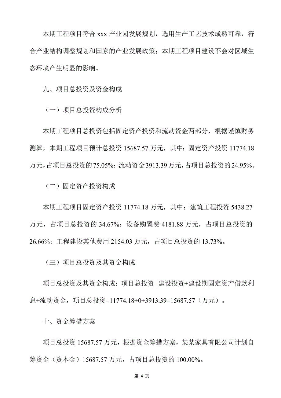 年产25万套家具项目招商方案_第4页