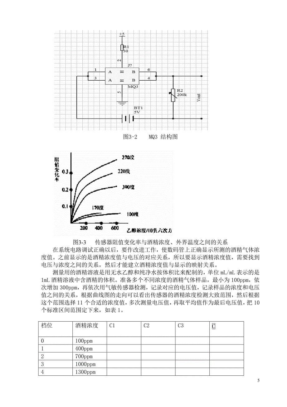 酒精浓度检测仪的设计(中北大学)_第5页