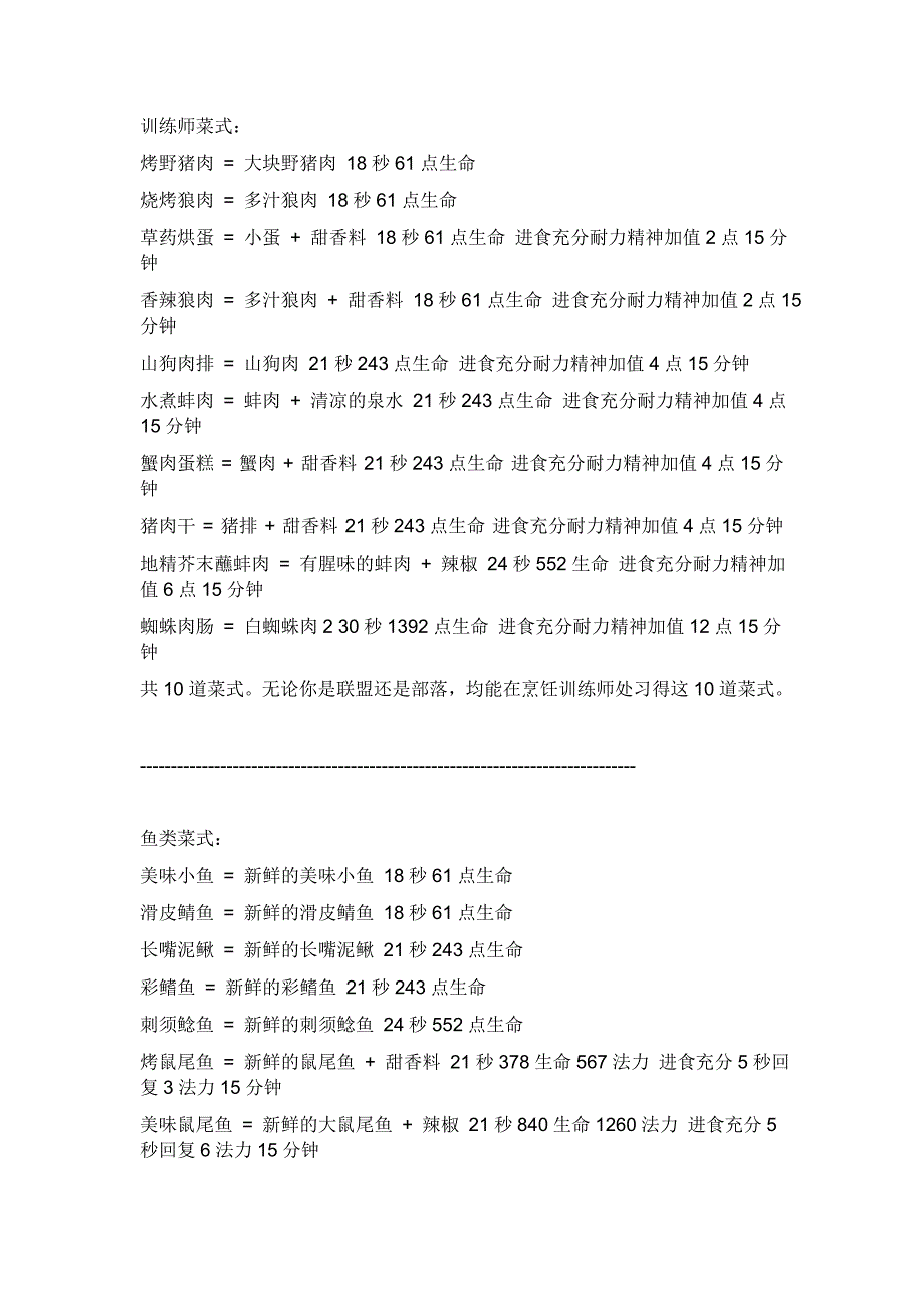 wow食谱和食谱商人_第1页