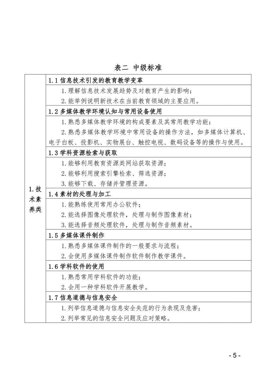 教师信息技术应用能力发展测评评价标准_第5页