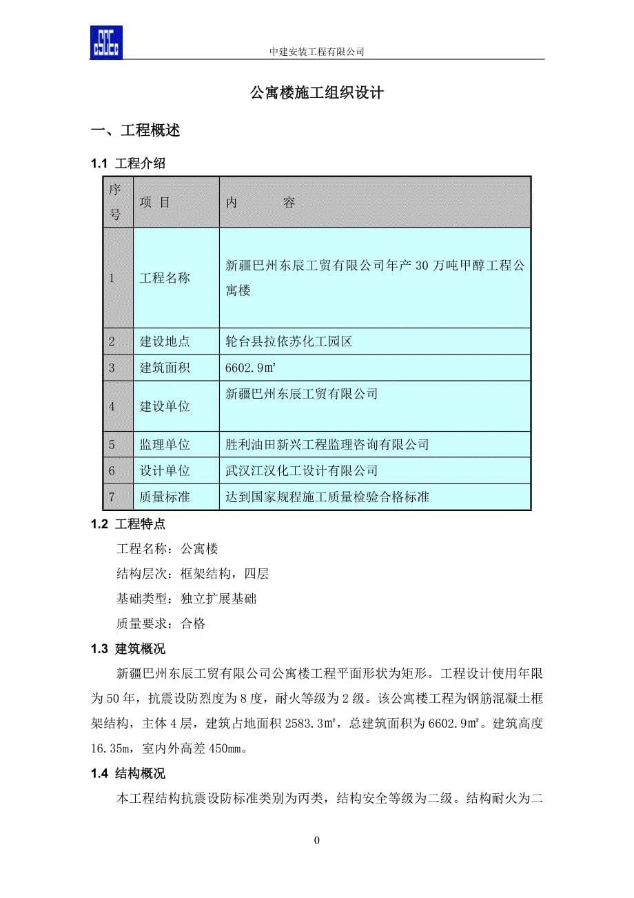 公寓楼施工组织设计(正式版)_第5页