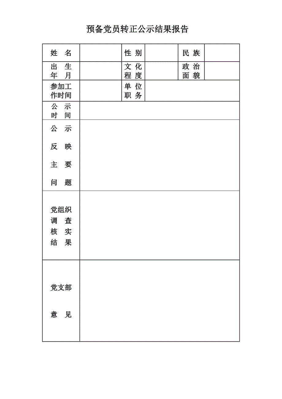 预备党员转正公示及公示结果报告_第2页