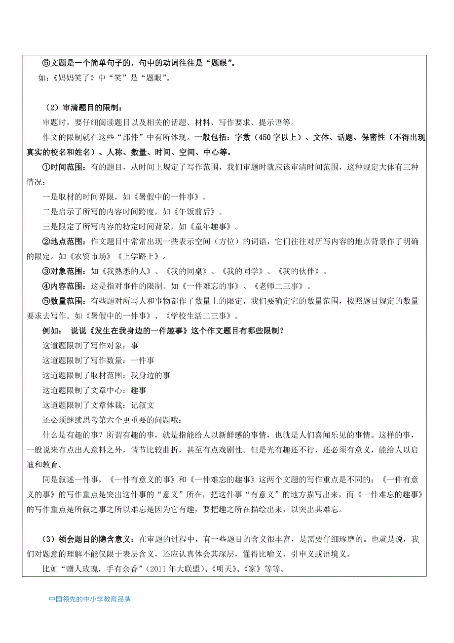 小升初作文全攻略之审题、立意_第4页