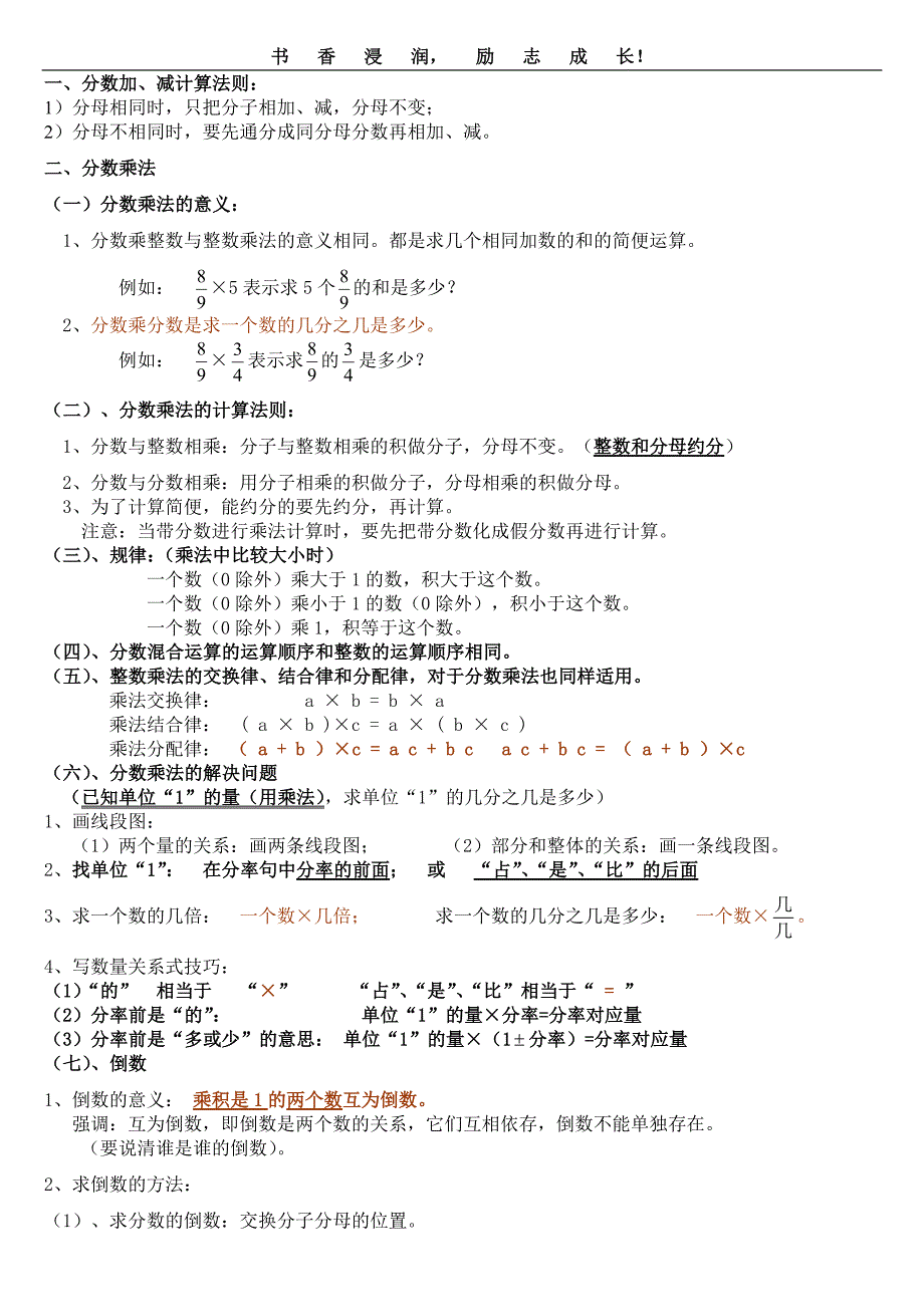 分数运算法则_第1页