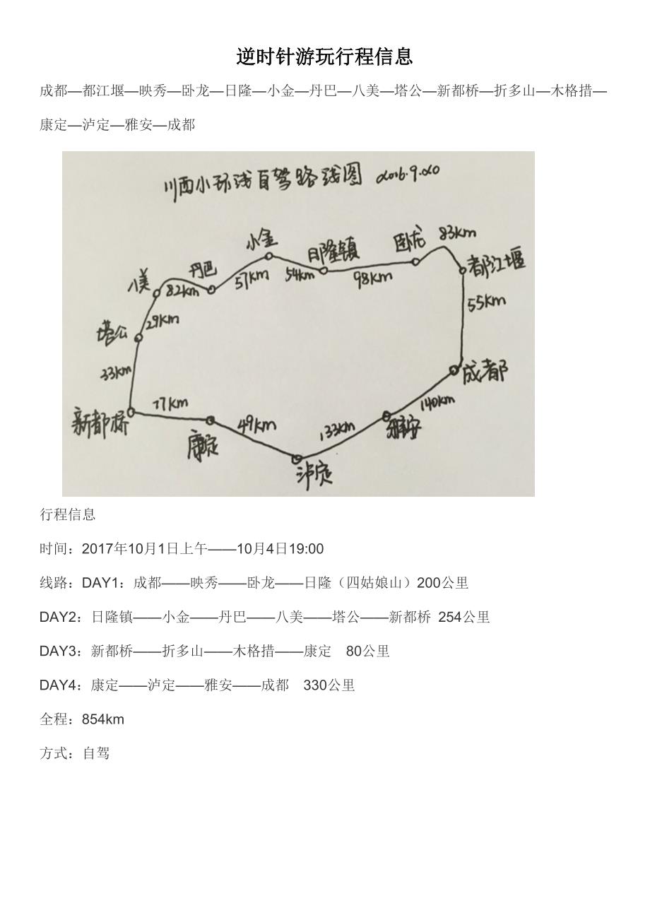 川西小环线自驾旅游攻略_第4页