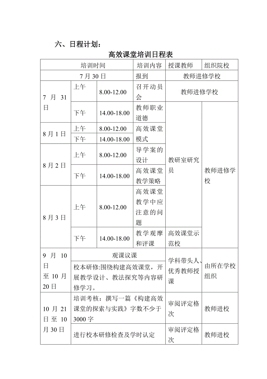 小学教师高效课堂培训方案_第2页