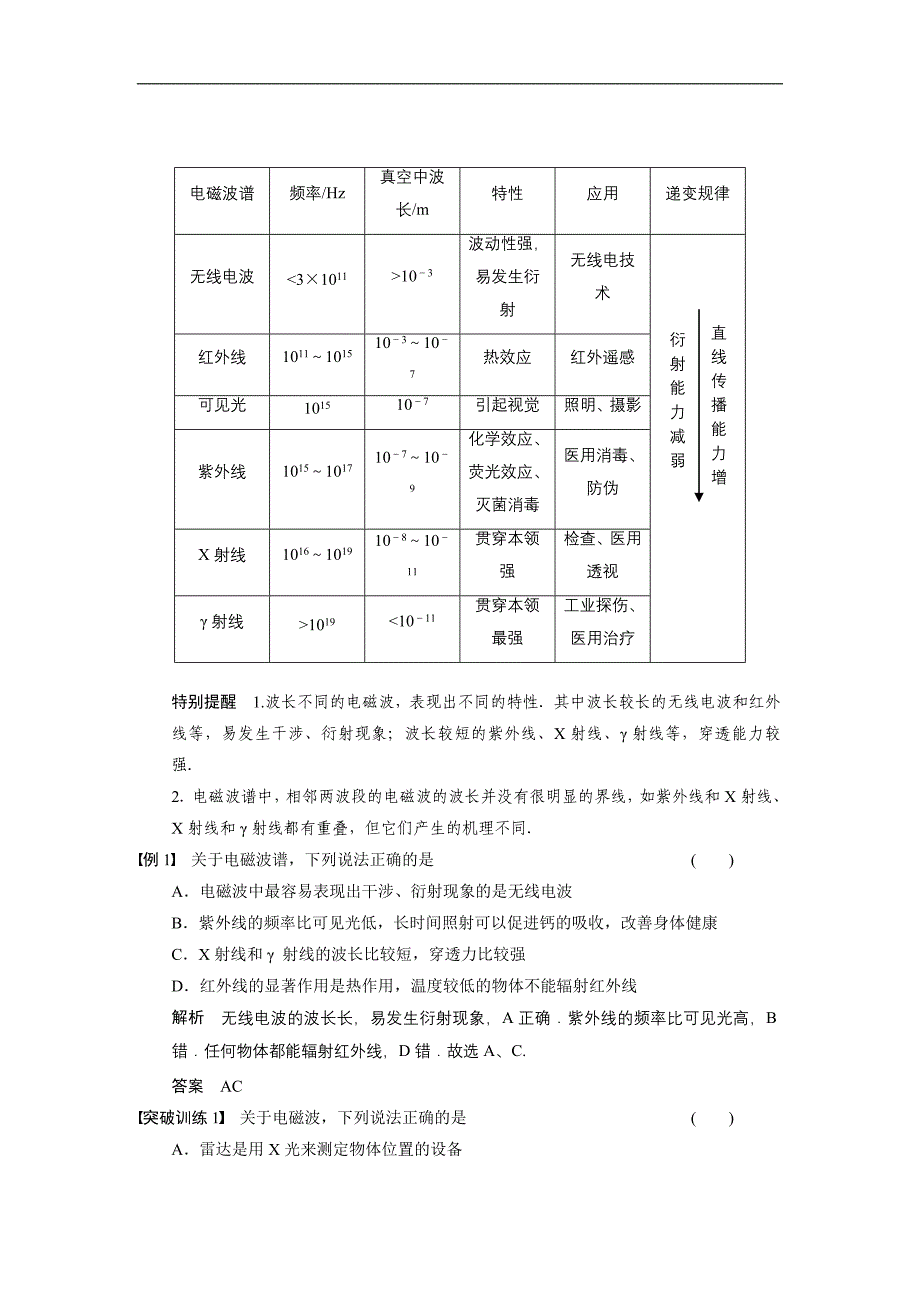 2015高三人教版物理总复习配套文档：第12章 第5课时 电磁波与相对论_第3页