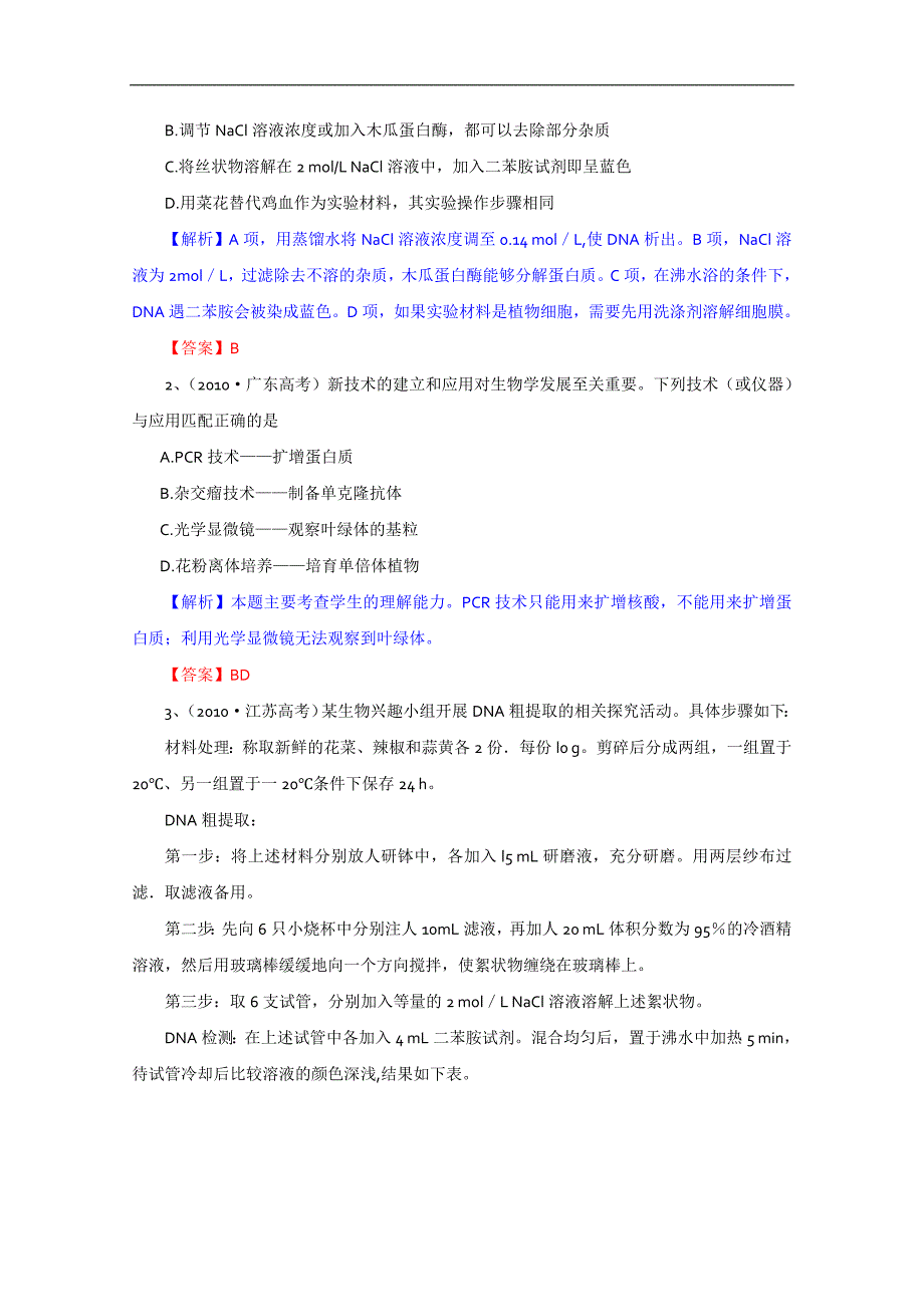 2015届高三生物一轮复习学案：专题5 dna和蛋白质技术（人教版选修1）_第4页