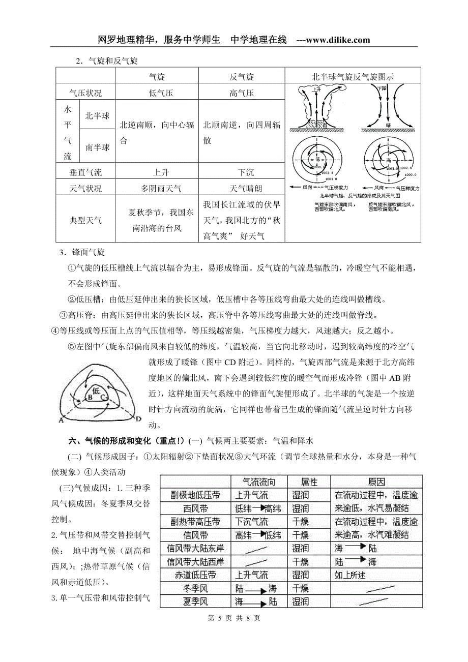 高中一年级上册第二单元知识点归纳_第5页