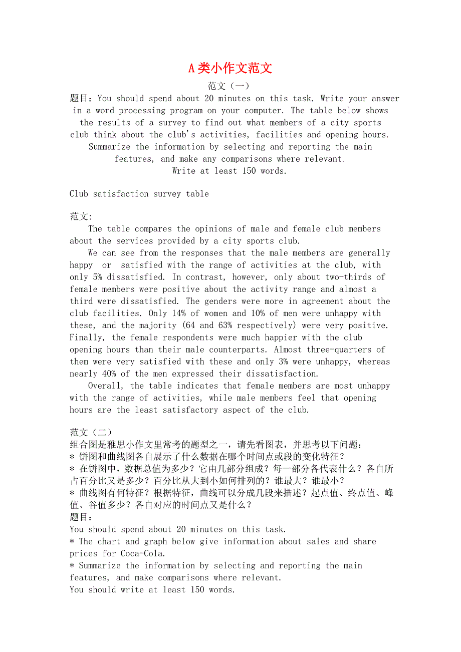 雅思大小作文高分可临摹范文_第1页