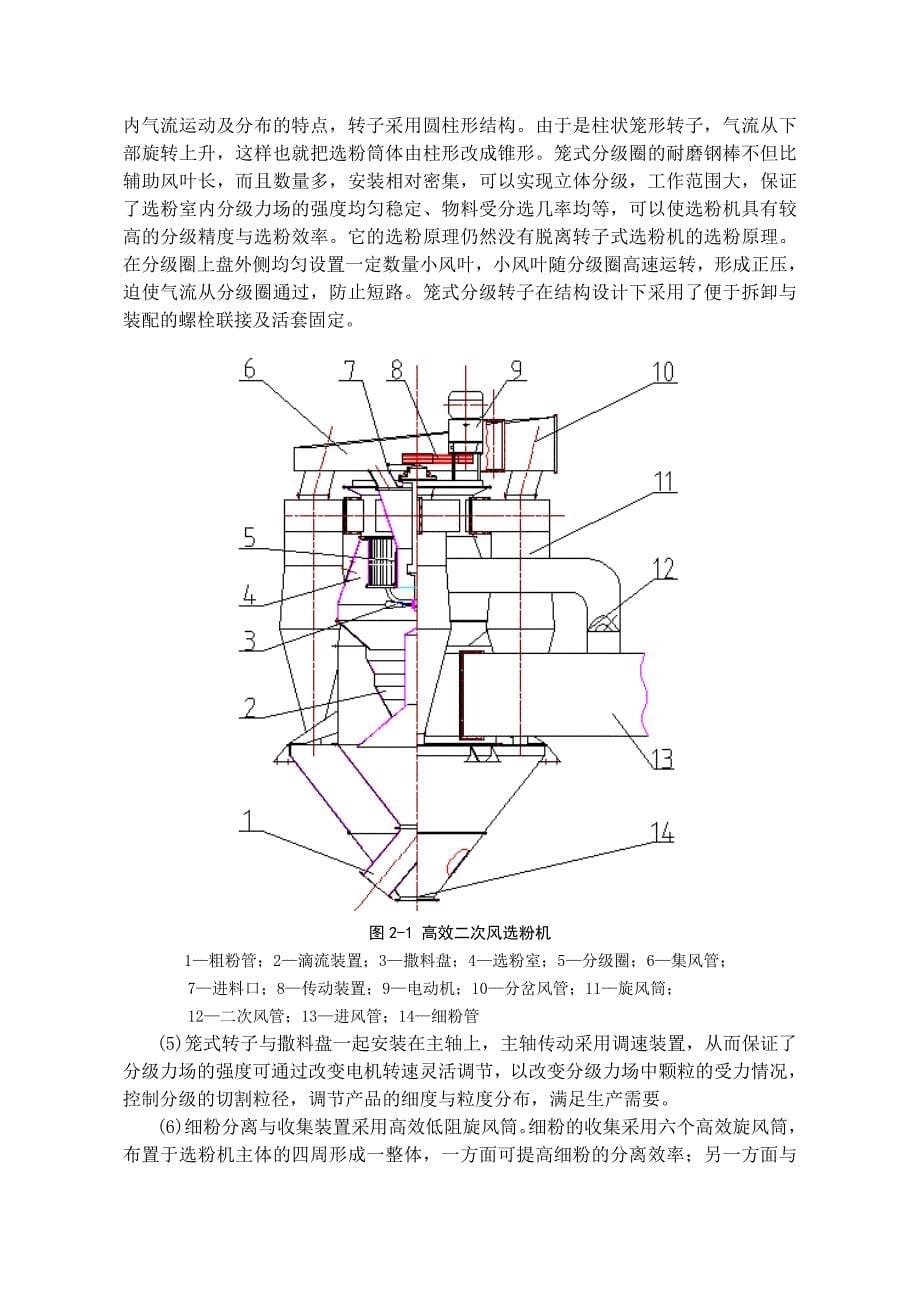 高效二次风选粉机(传动及壳体部件)设计_第5页