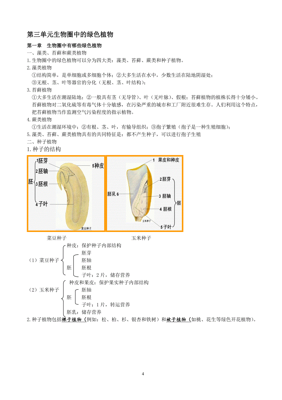 2015-2016九年级生物重点复习提纲_第4页